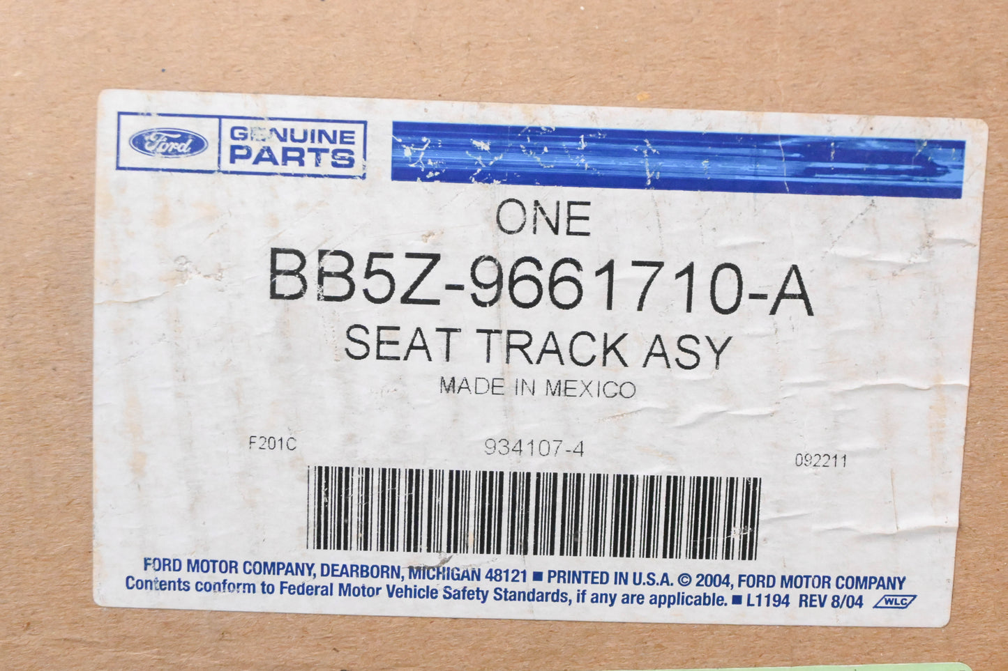 New OEM Ford BB5Z-9661710-A Front Right Seat Frame Track Assembly NOS