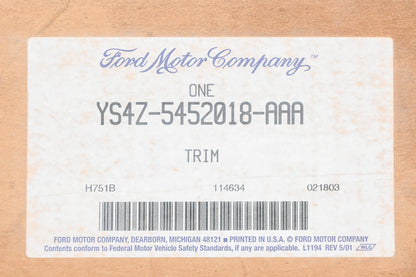 New OEM Ford YS4Z-5452018-AAA Right Interior C Pillar Trim Panel NOS