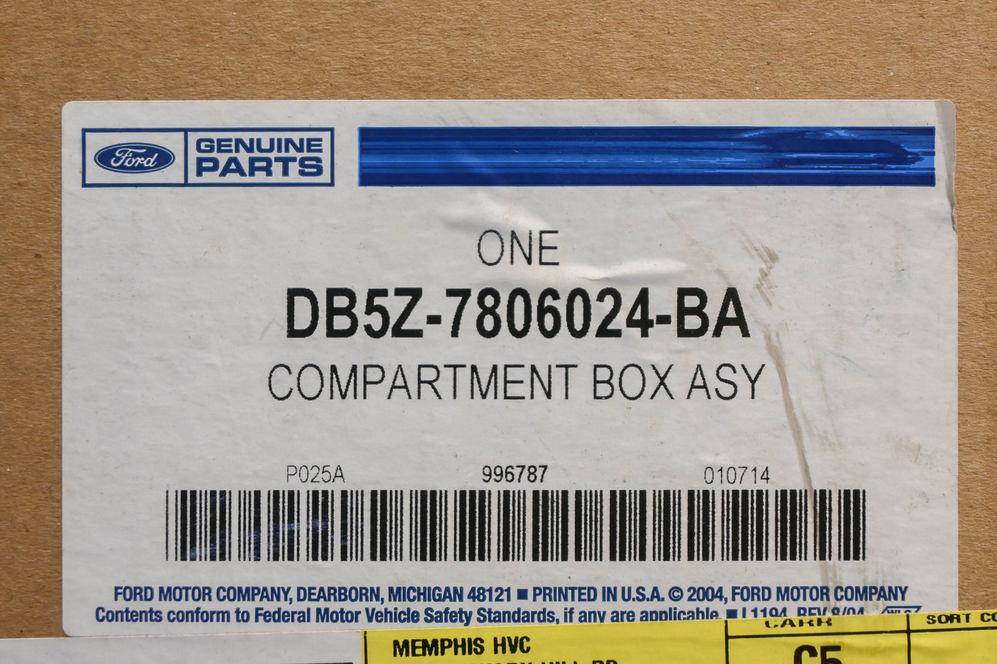 New OEM Ford DB5Z-7806024-BA Compartment Box Assembly NOS