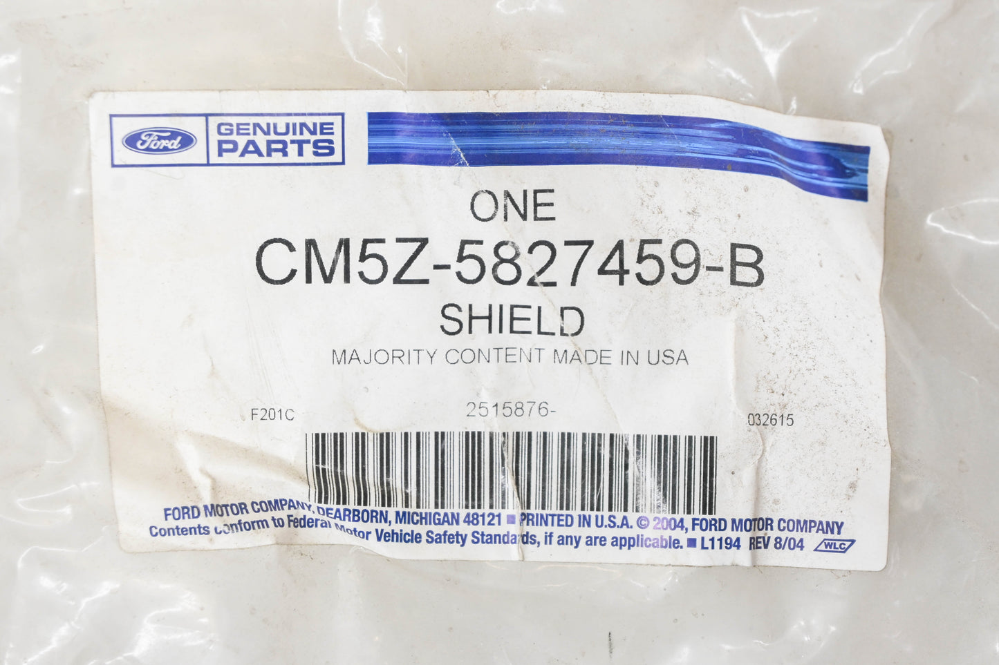 New OEM Ford CM5Z-5827459-B Rear Left Door Water Splash Shield NOS