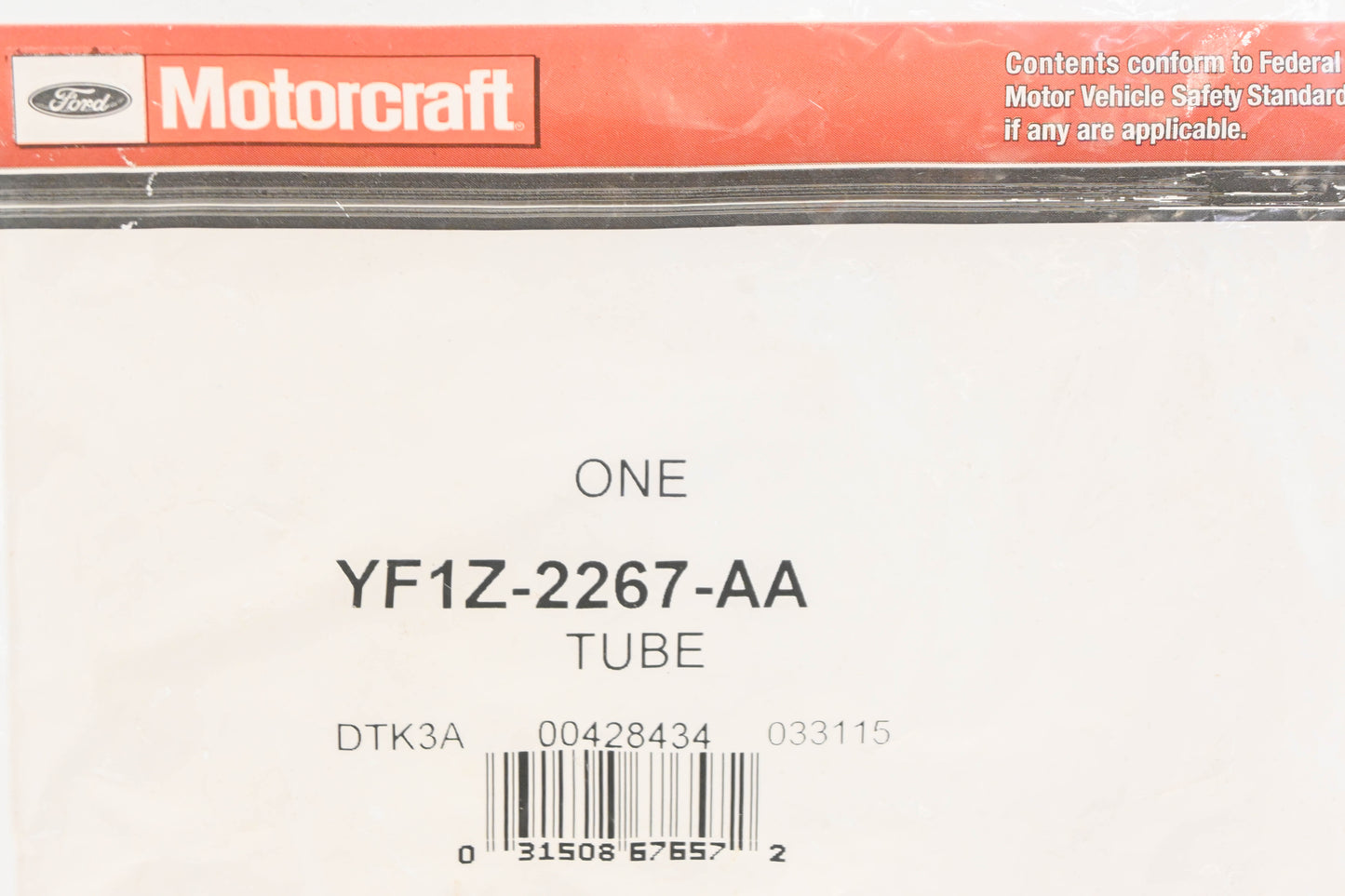 New OEM Motorcraft YF1Z-2267-AA Rear Left Brake Line Tube Assembly NOS