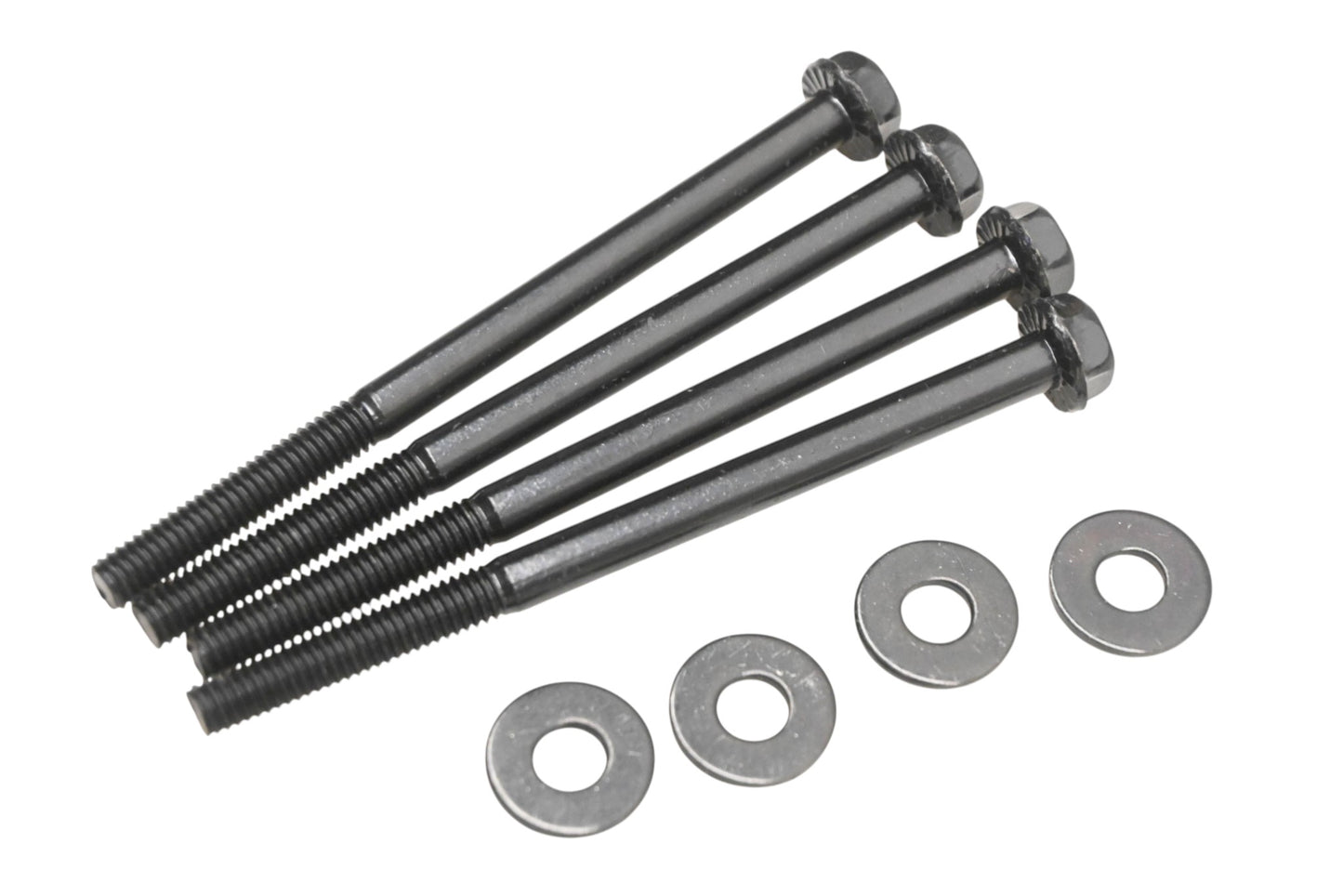 Aftermarket AW015-26 Black M6x90-30 Hex Flange Bolts With Washers Qty 4 NOS