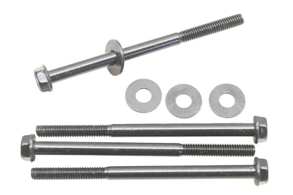Aftermarket AW015-26 Black M6x90-30 Hex Flange Bolts With Washers Qty 4 NOS