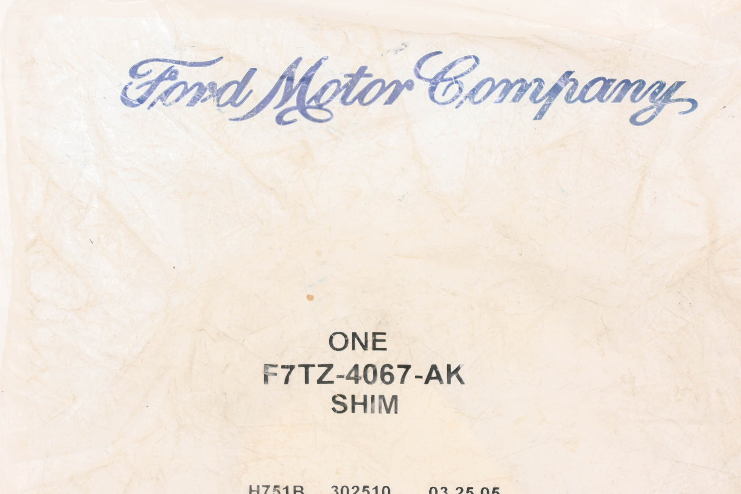 New OEM Ford F7TZ-4067-AK Rear End Differential .251" Shim NOS