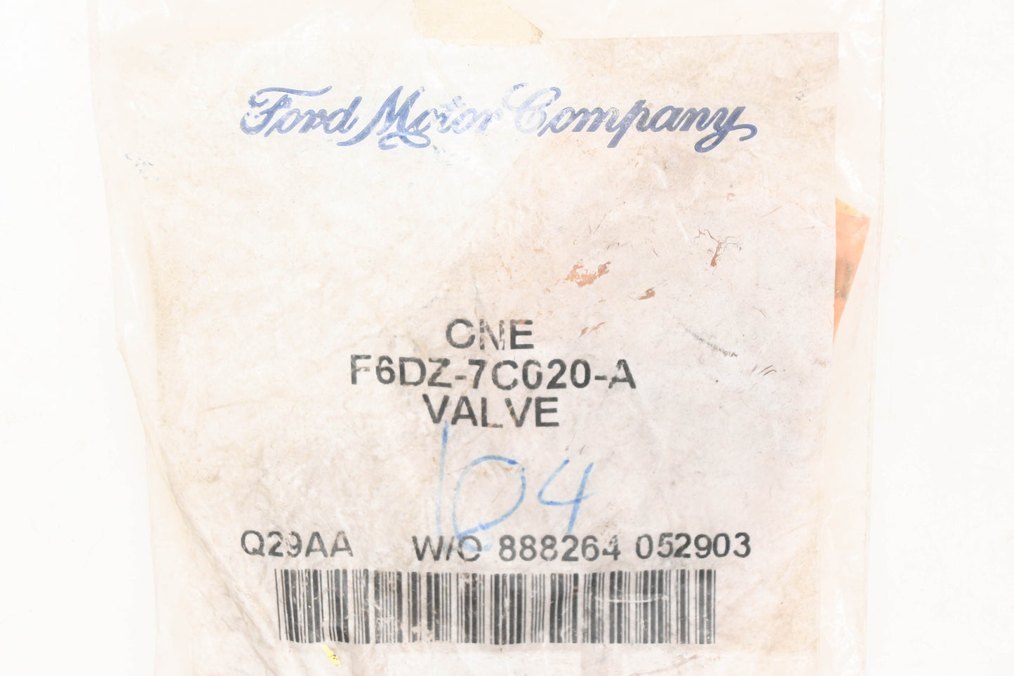New OEM Ford F6DZ-7C020-A Accumulator Valve NOS