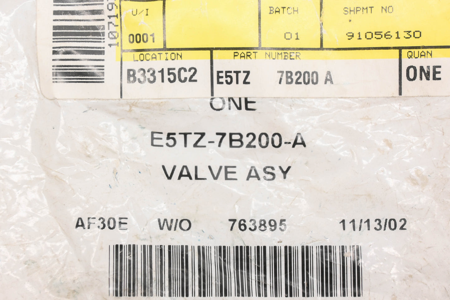 New OEM Ford E5TZ-7B200-A Vacuum Regulator Valve Assembly NOS