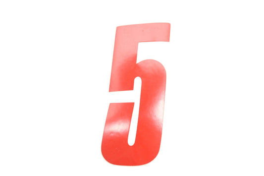 Answer HA019-25 Red Number "5" Race 8"x3" Decal NOS