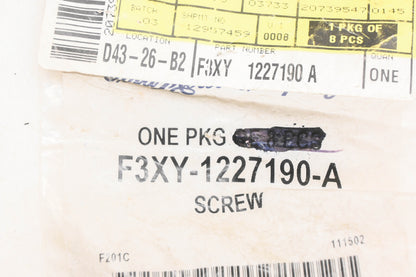 New OEM Ford F3XY-1227190-A Sliding Door Latch Screws Qty 2 NOS