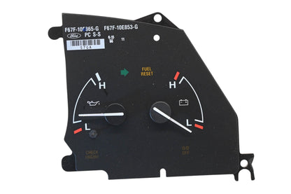 New OEM Ford F67F-10E865-G, F67F-10E853-G Oil Pressure / Voltage Gauge Panel NOS