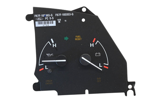 New OEM Ford F67F-10E865-G, F67F-10E853-G Oil Pressure / Voltage Gauge Panel NOS