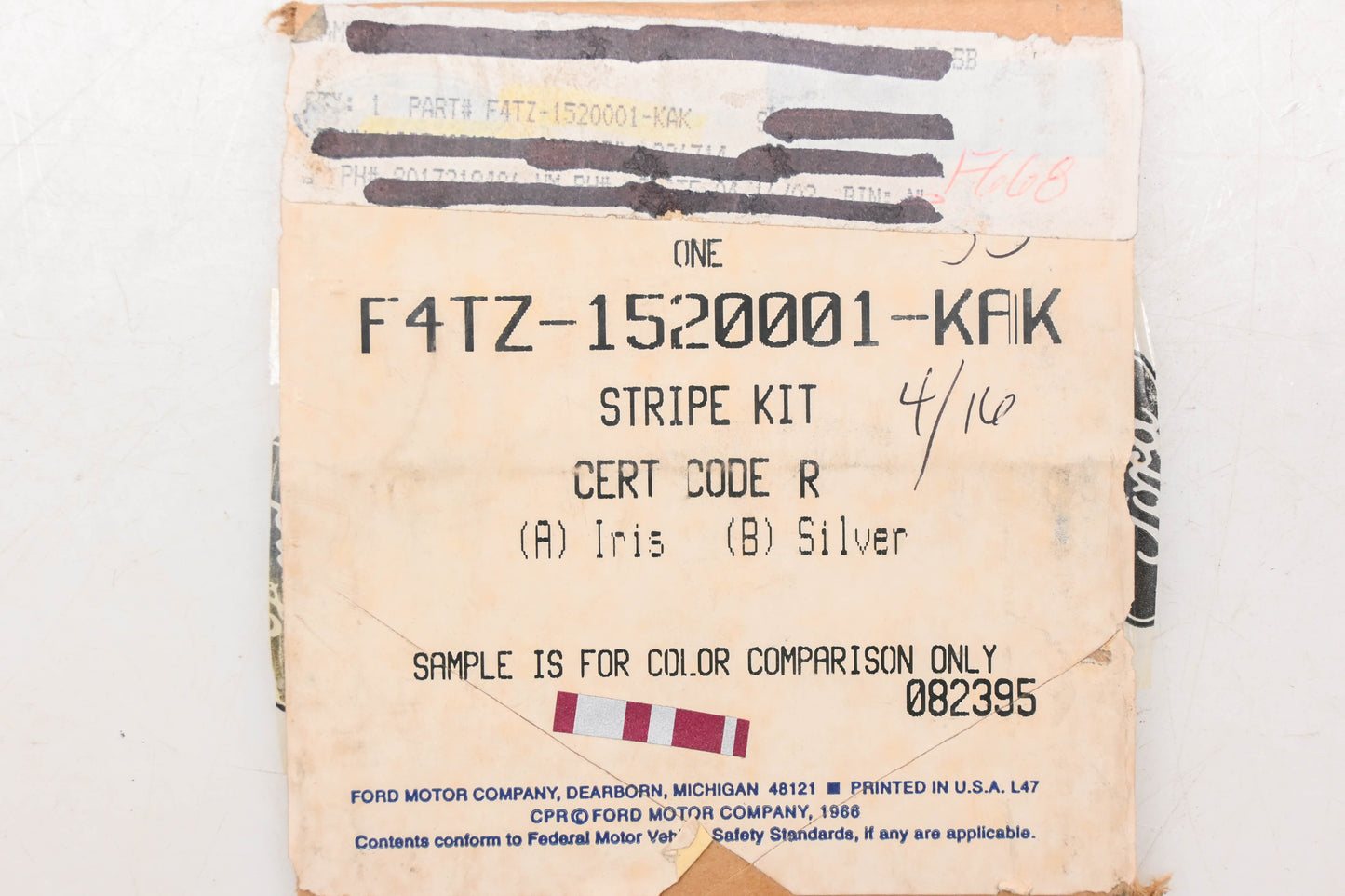 New OEM Ford F4TZ-1520001-KAK Left Side Stripe Decal Kit NOS