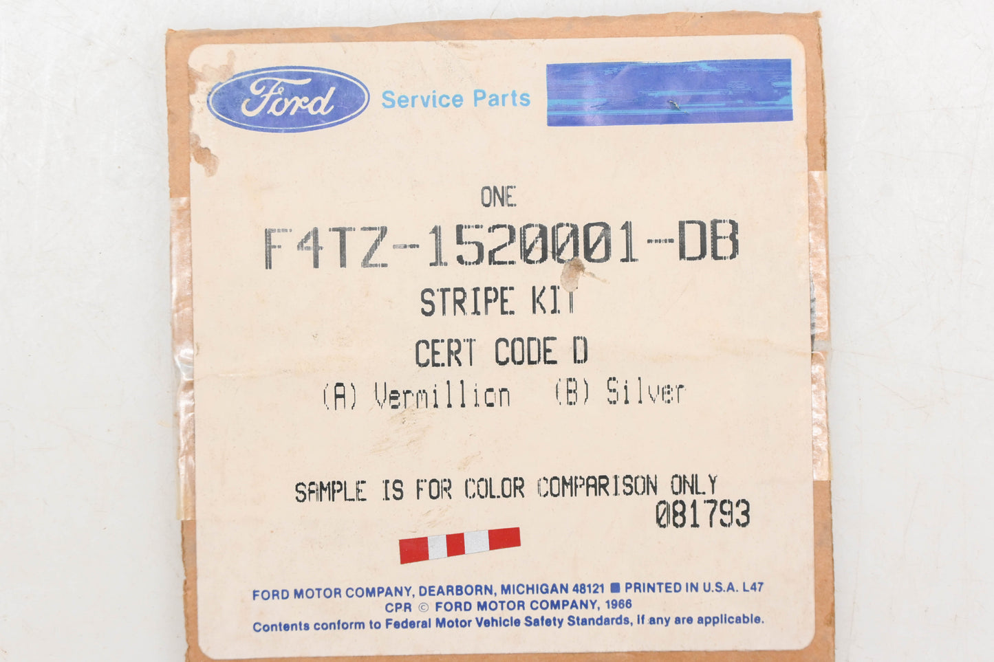 New OEM Ford F4TZ-1520001-DB Stripe Decal Kit NOS