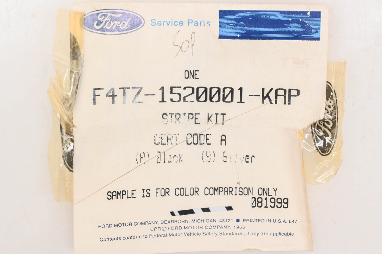 New OEM Ford F4TZ-1520001-KAP Left Side Stripe Decal Kit NOS