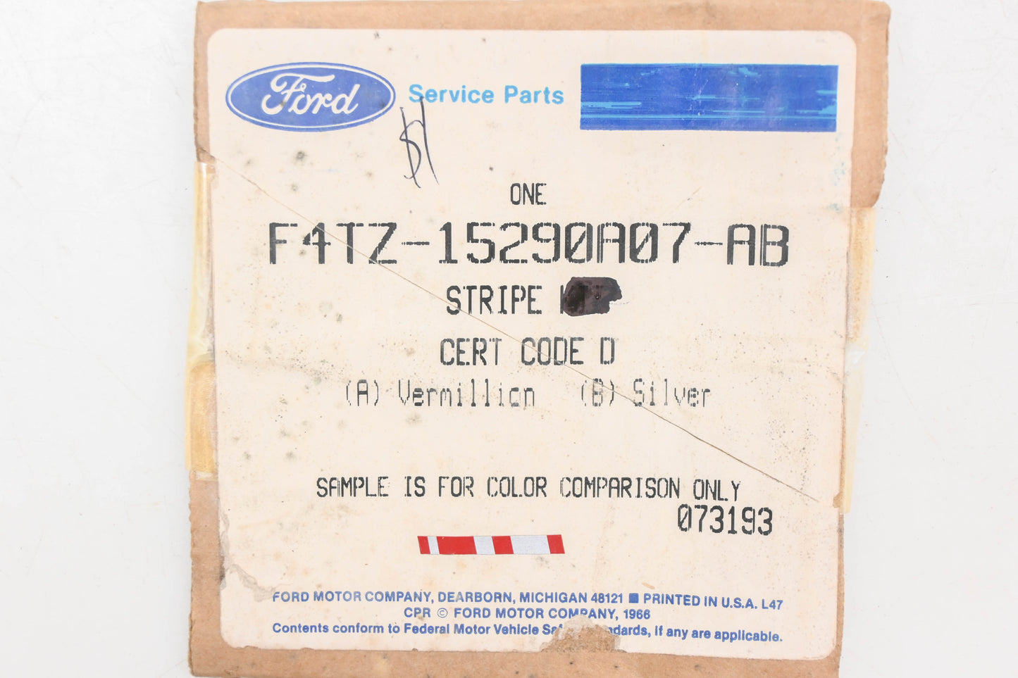 New OEM Ford F4TZ-15290A07-AB Left Side Stripe Decal NOS