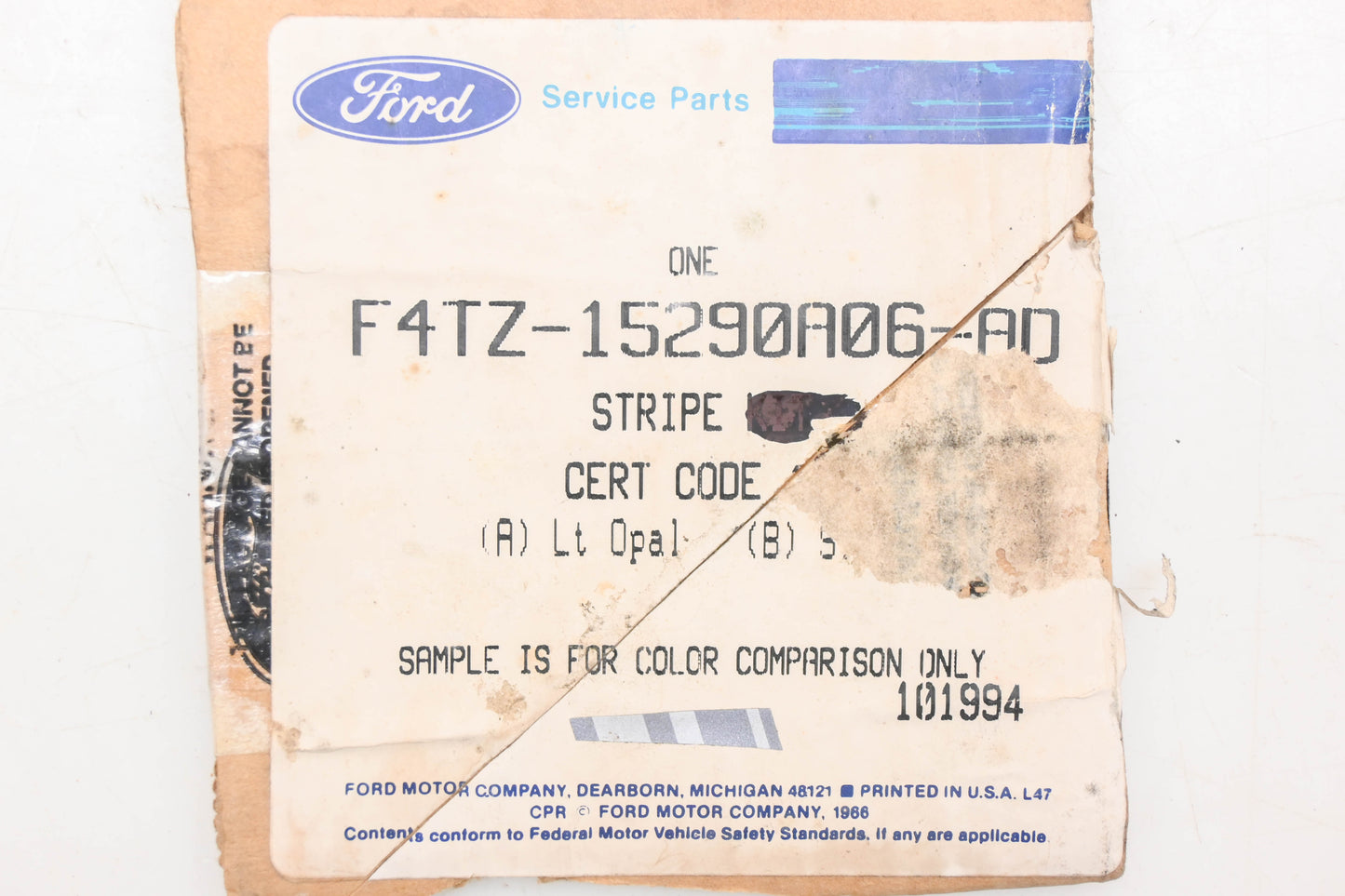 New OEM Ford F4TZ-15290A06-AD Right Side Stripe Decal NOS