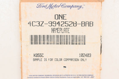New OEM Ford 4C3Z-9942528-BAB 6.5Liter Triton V10 Nameplate Decal NOS