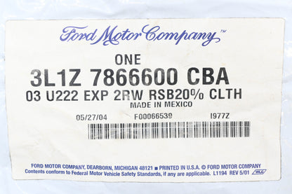 New OEM Ford 3L1Z-7866600-CBA Rear Seat Back Cover Assembly NOS