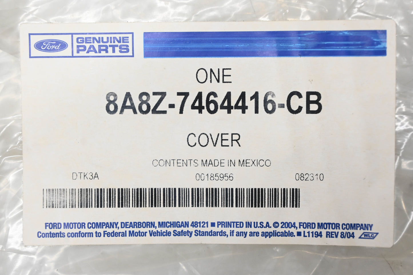 New OEM Ford 8A8Z-7464416-CB Front Right Seat Back Cover Assembly NOS