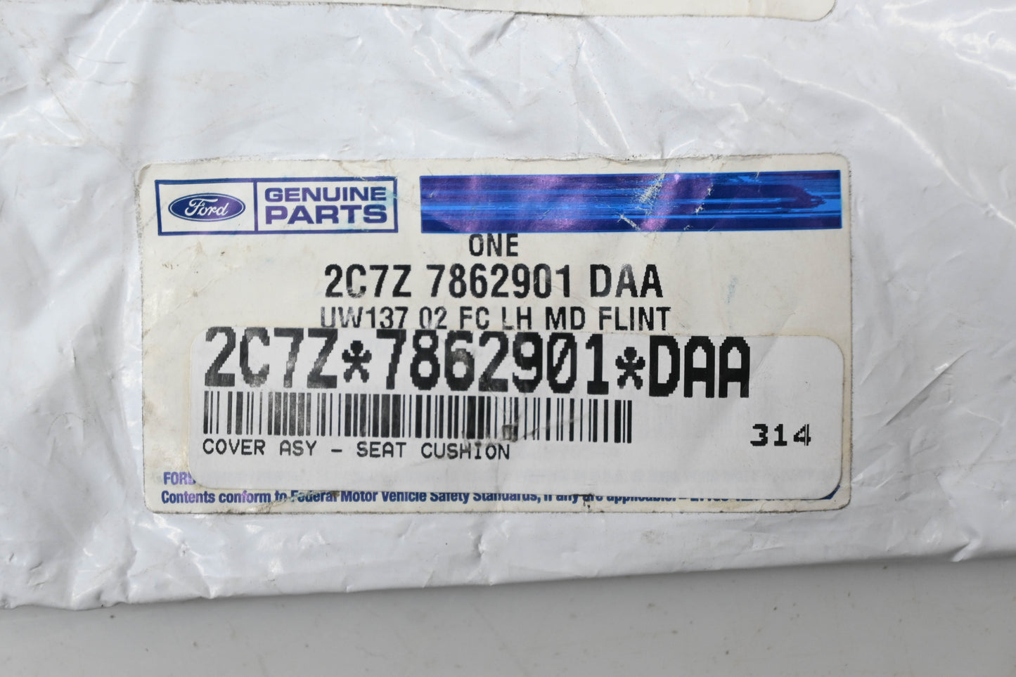 New OEM Ford 2C7Z-7862901-DAA Front Left Seat Back Cover Assembly NOS