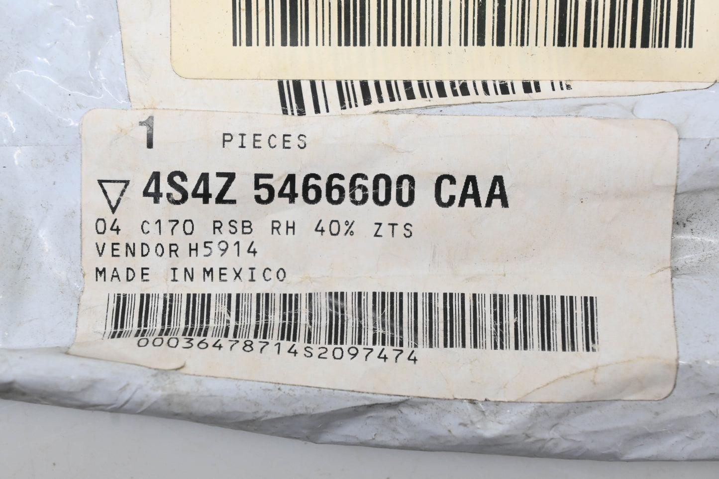 New OEM Ford 4S4Z-5466600-CAA Rear Right Split Bench Seat Back Cover NOS