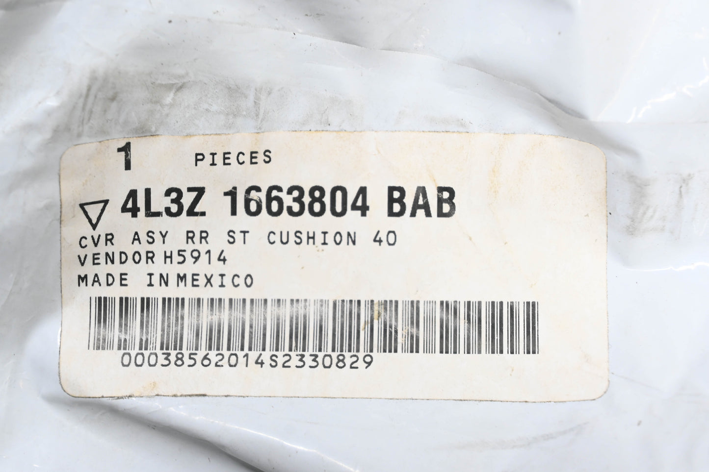 New OEM Ford 4L3Z-1663804-BAB Rear Seat Cushion Cover Assembly NOS