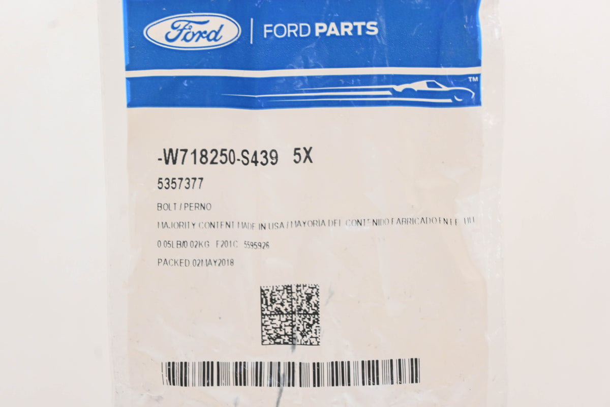 New OEM Ford W718250-S439 Bolts Qty 5 NOS
