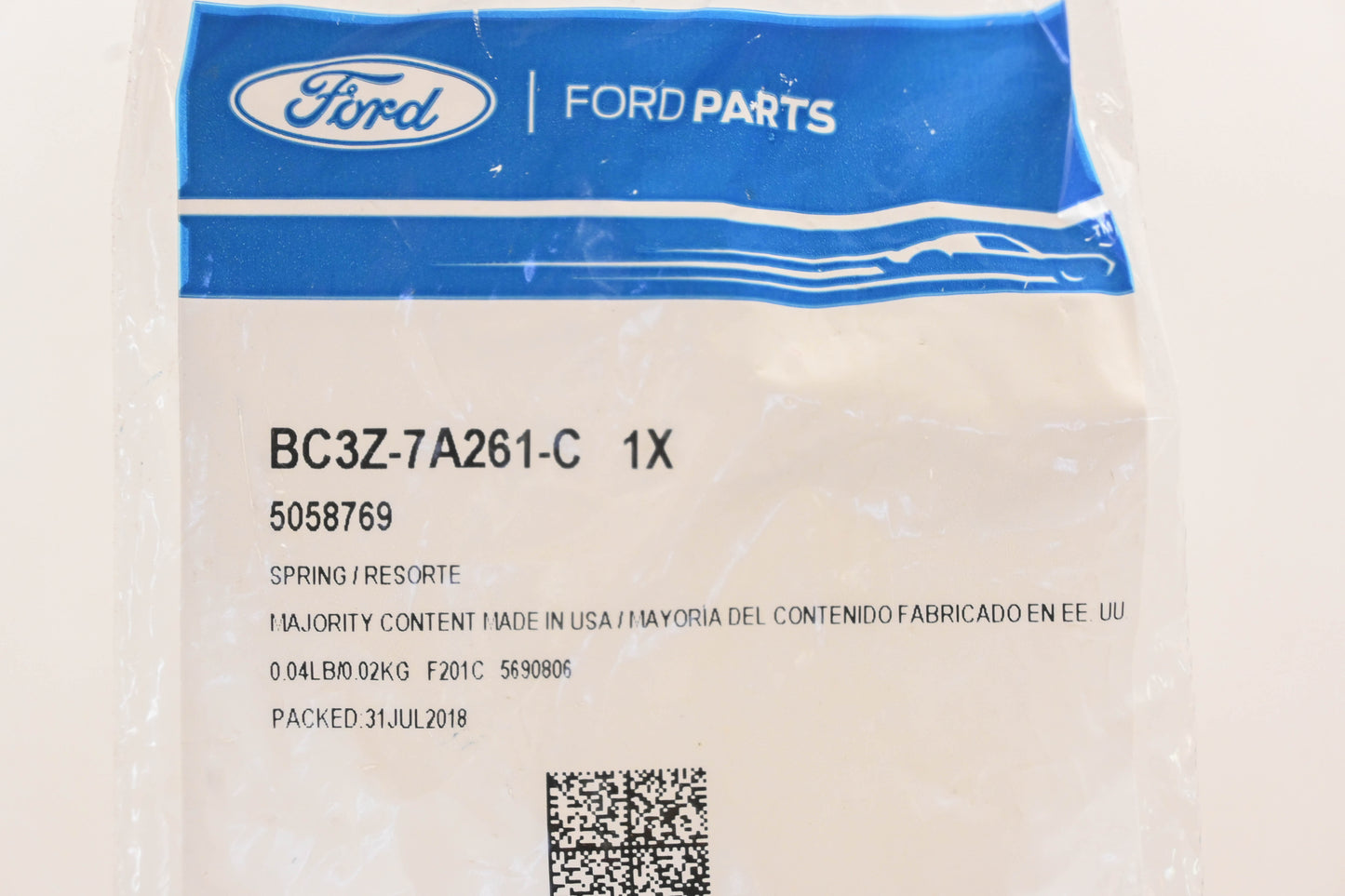 New OEM Ford BC3Z-7A261-C Transmission Manual Valve Detent Sprag Spring NOS