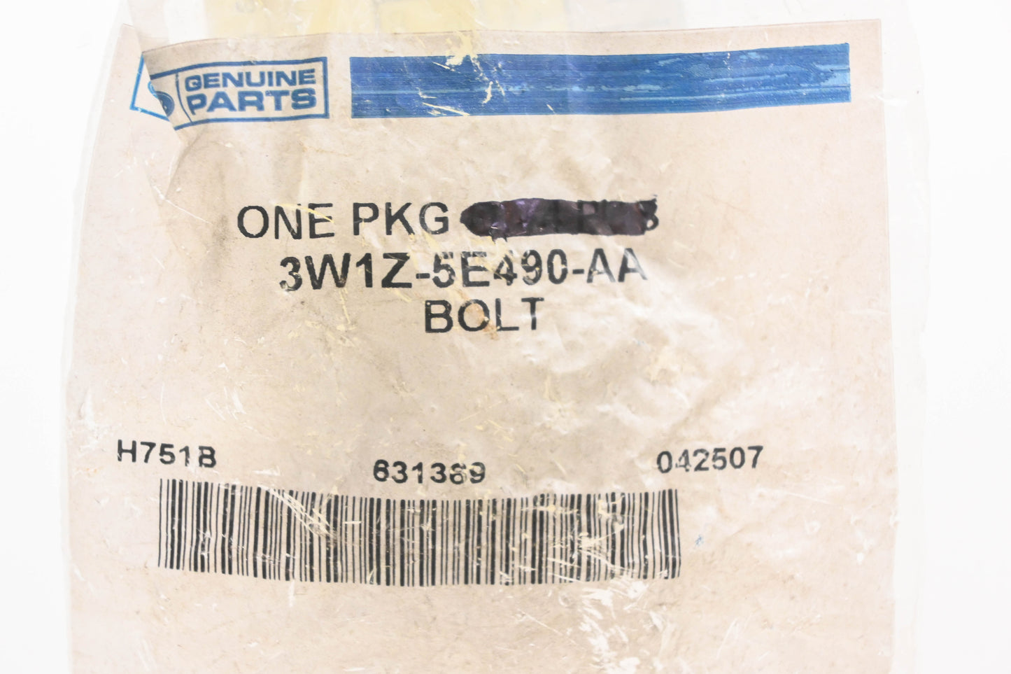 New OEM Ford 3W1Z-5E490-AA Bracket Bolt and Retainer Assembly NOS