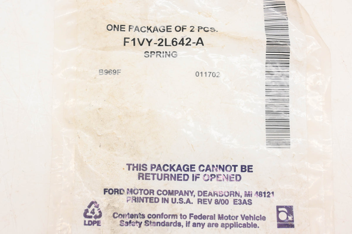 New OEM Ford F1VY-2L642-A Brake Return Springs Qty 2 NOS