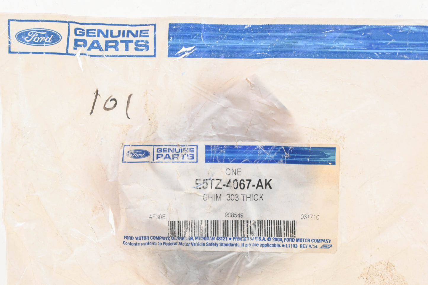 New OEM Ford E5TZ-4067-AK Rear End Differential .303" Shim NOS