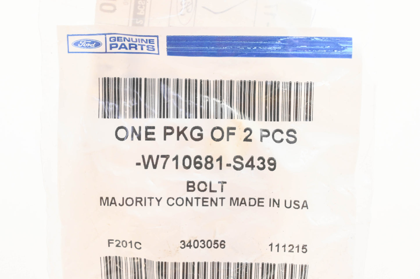 New OEM Ford W710681-S439 Brake Caliper Mounting Bracket Bolts Qty 2 NOS