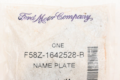 New OEM Ford F58Z-1642528-B Emblem Name Plate Badge NOS