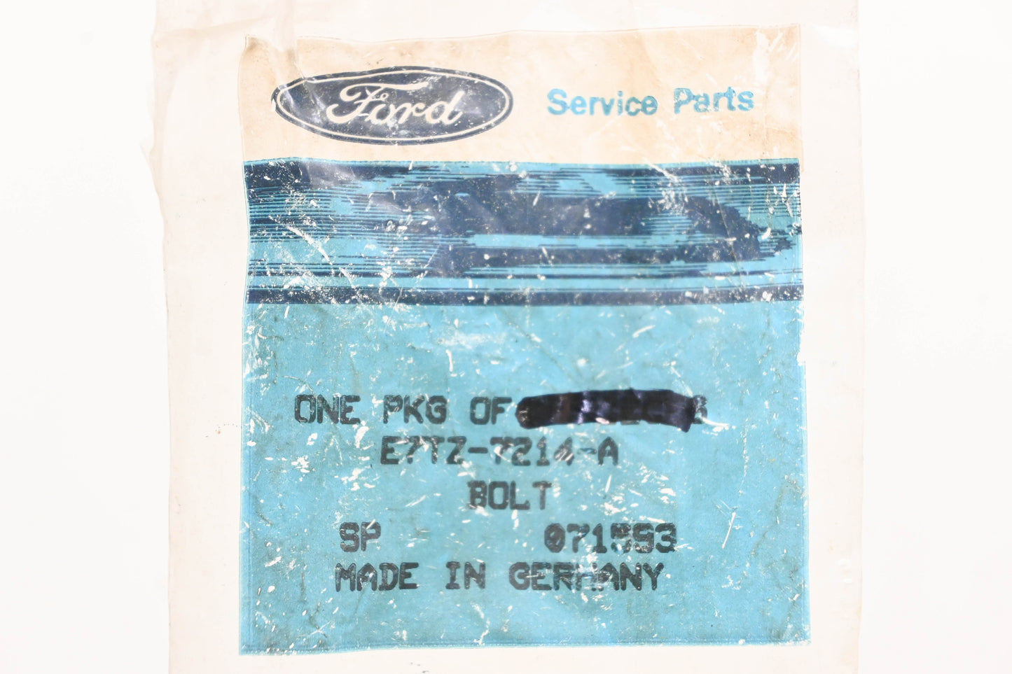 New OEM Ford E7TZ-7214-A Hex Head Bolts Qty 3 NOS