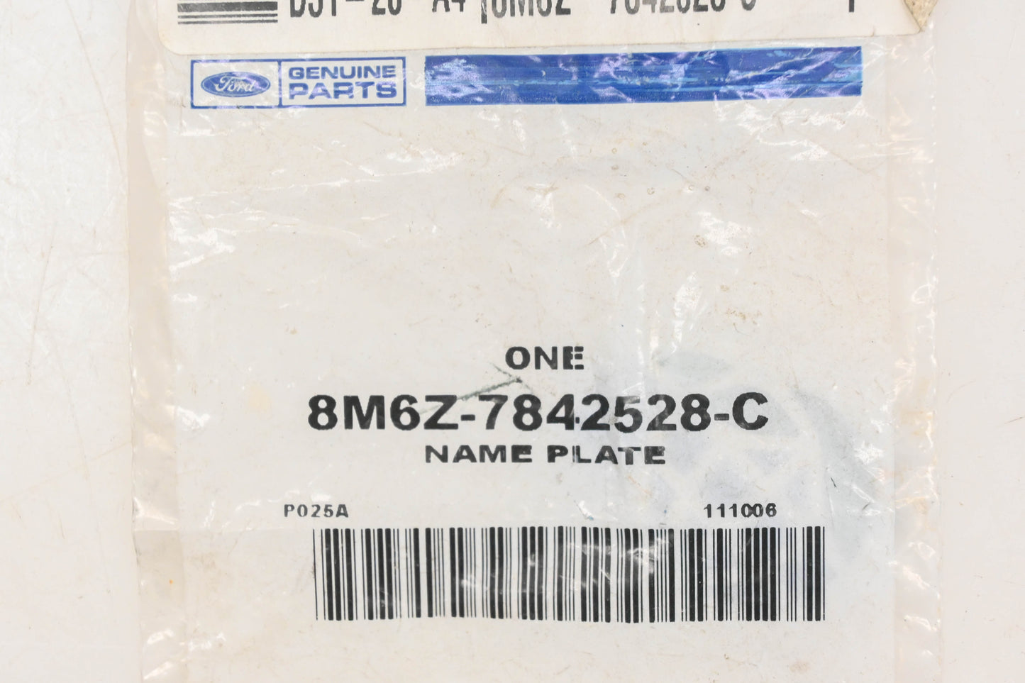 New OEM Ford 8M6Z-7842528-C Ornament Emblem Name Plate NOS
