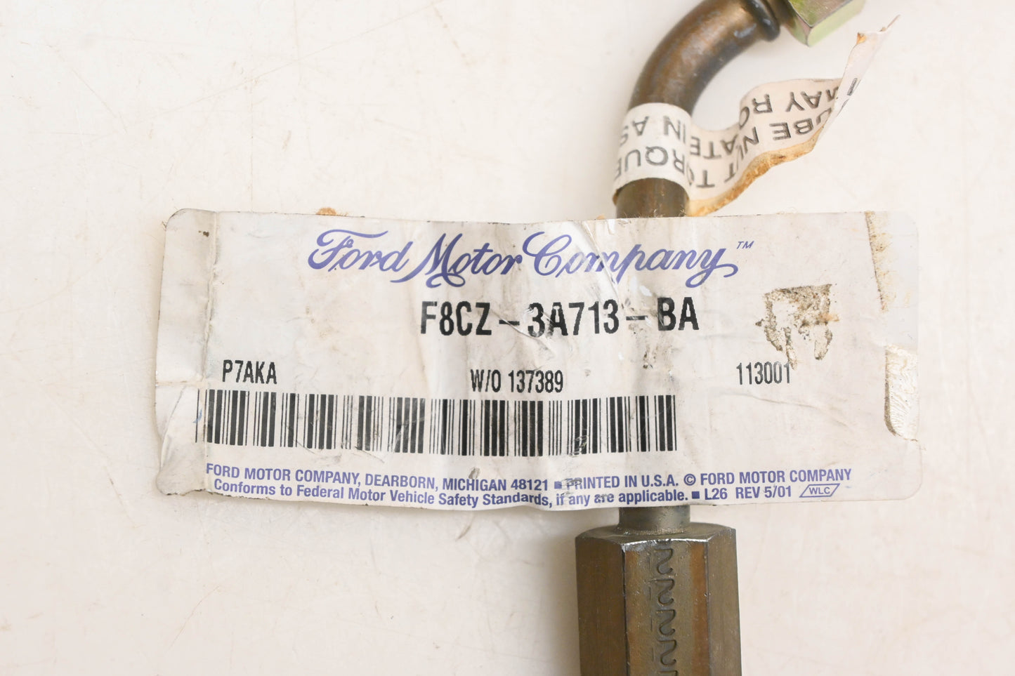 New OEM Ford F8CZ-3A713-BA Power Steering Return Tube Assembly NOS