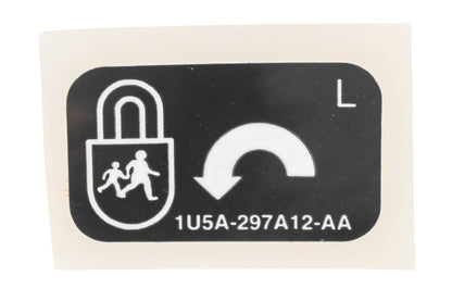 New OEM Ford 1U5Z-297A12-AA, 1U5A297A12-AA Safety Lock Decal NOS