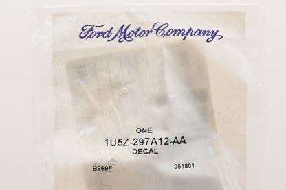 New OEM Ford 1U5Z-297A12-AA, 1U5A297A12-AA Safety Lock Decal NOS