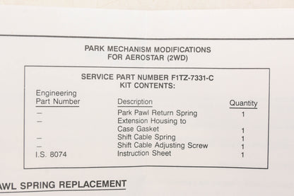 New OEM Ford F1TZ-7331-C Transmission Gasket Kit NOS