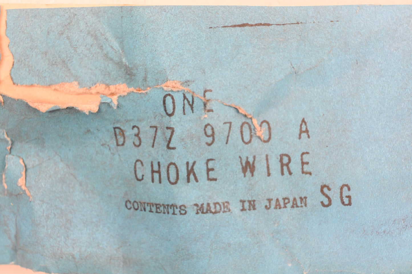 New OEM Ford D37Z-9700-A Choke Wire Cable Assembly NOS
