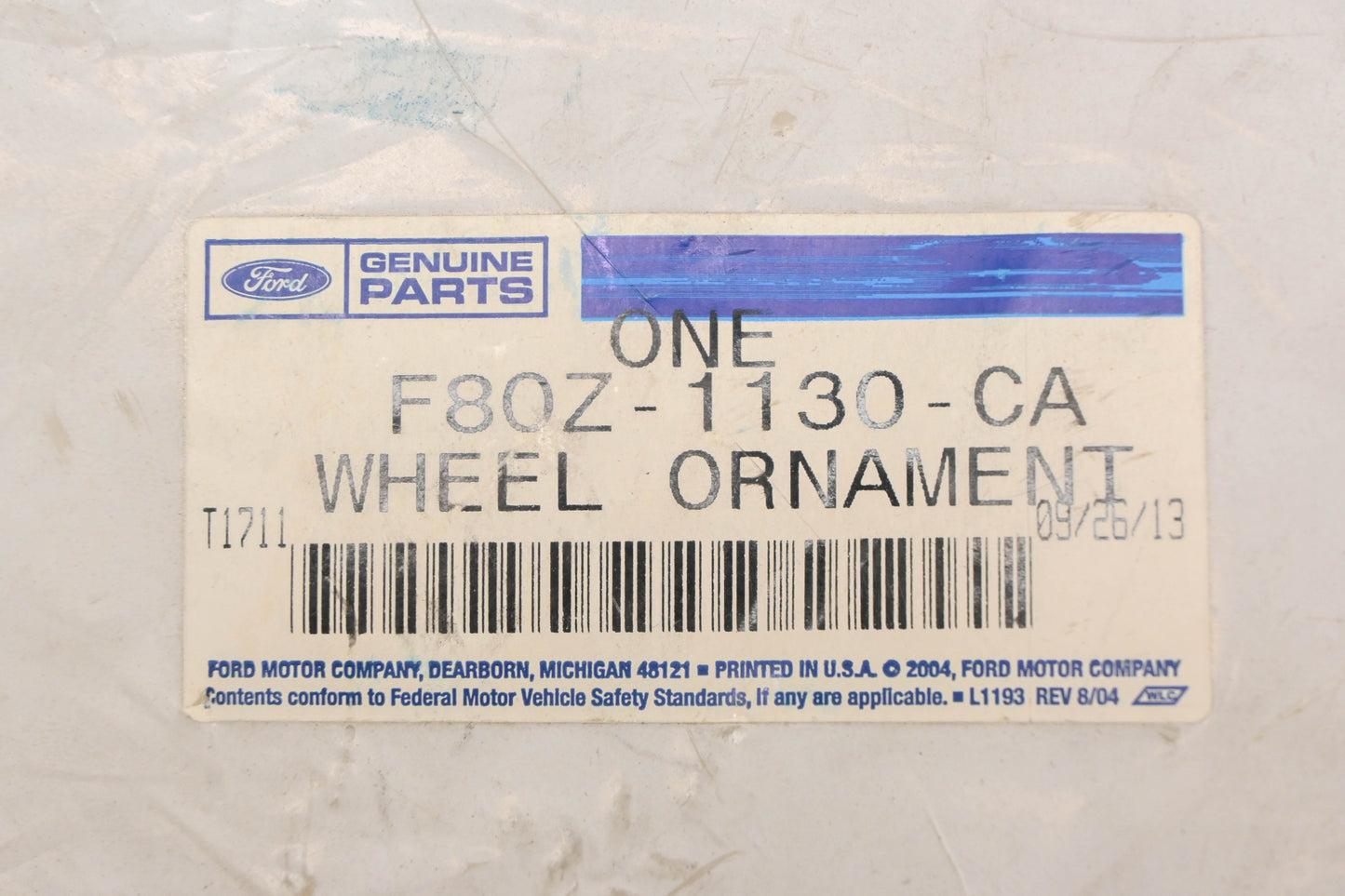 New OEM Ford F8OZ-1130-CA Wheel Hub Ornament Center Cap NOS