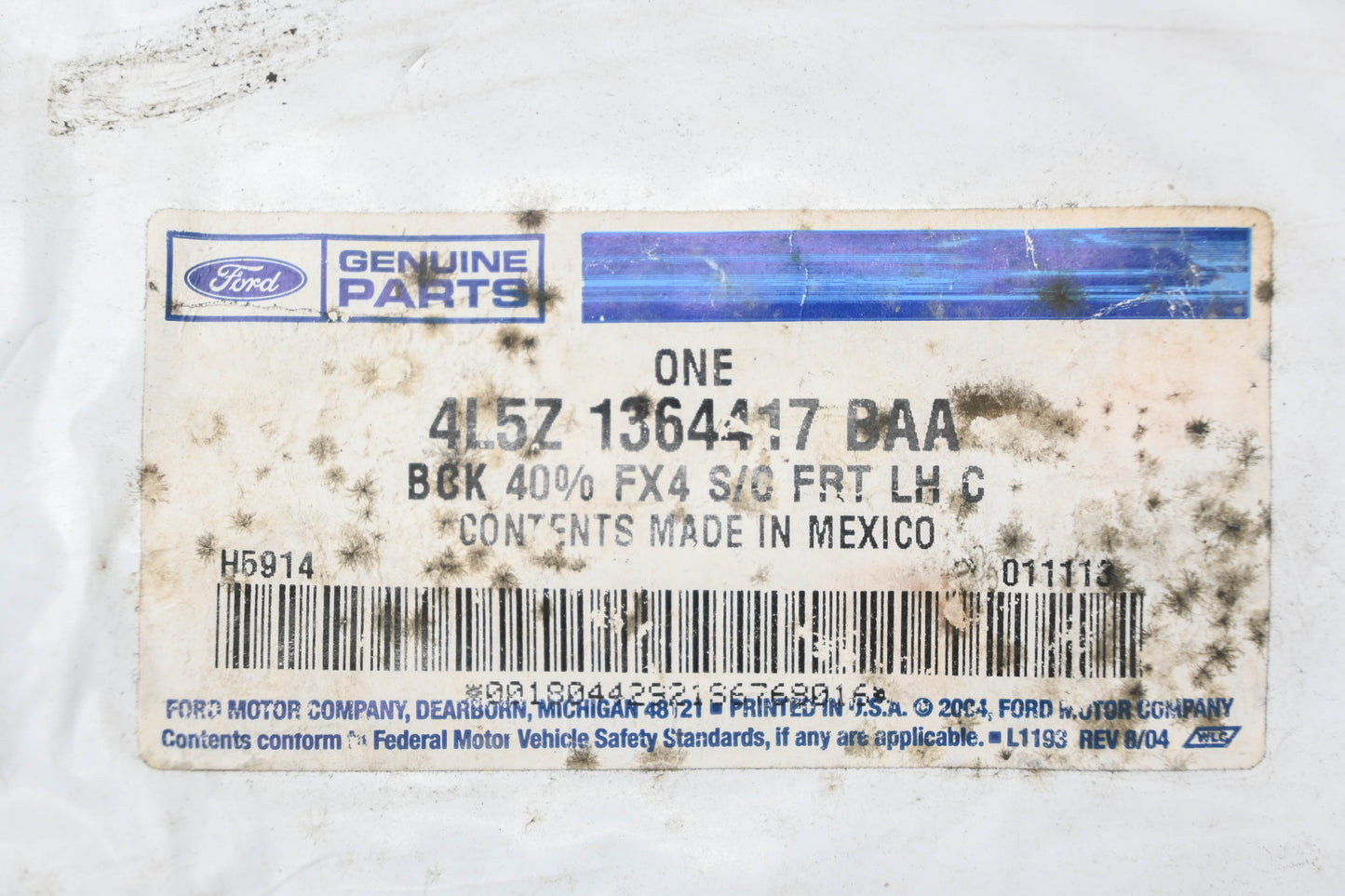 New OEM Ford 4L5Z-1364417-BAA Front Seat Back Cover NOS