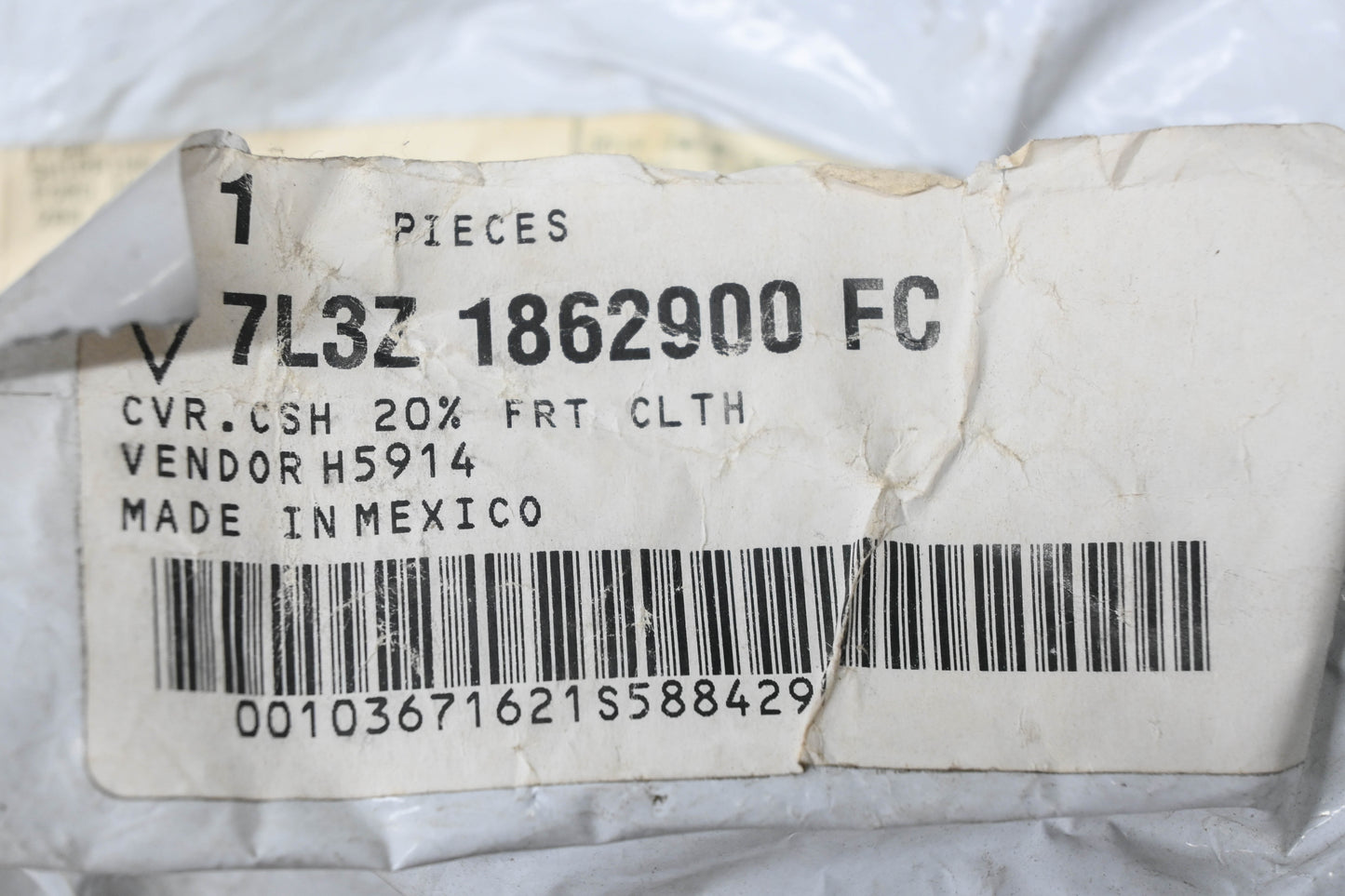 New OEM Ford 7L3Z-1862900-FC Center Seat Cushion Cover NOS