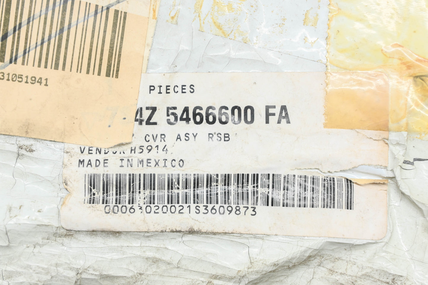 New OEM Ford 7S4Z-5466600-FA Rear Right Seat Back Cover NOS