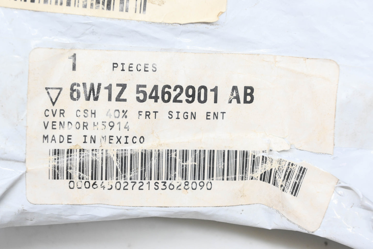 New OEM Ford 6W1Z-5462901-AB Front Left Seat Cushion Cover NOS