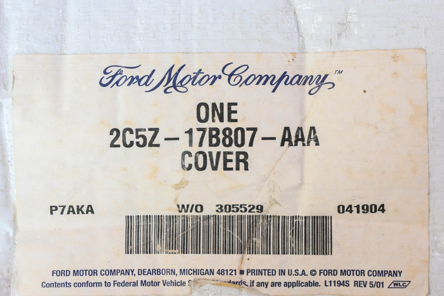 New OEM Ford 2C5Z-17B807-AAA Rear Bumper Panel NOS