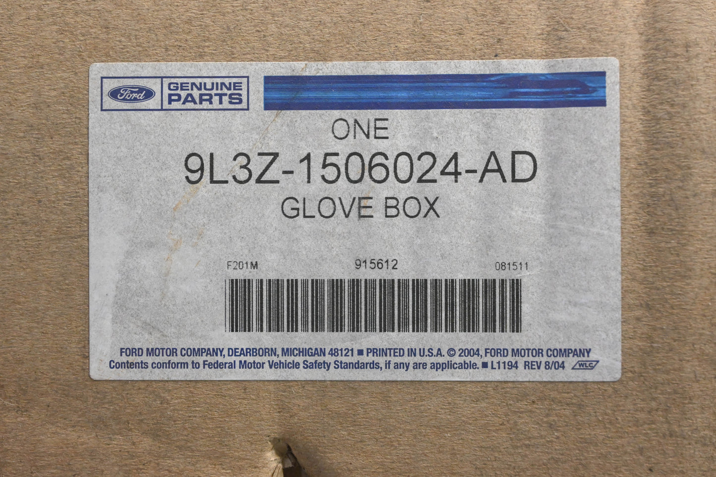 New OEM Ford 9L3Z-1506024-AD Glove Box Assembly NOS
