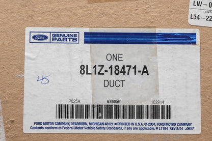 New OEM Ford 8L1Z-18471-A HVAC Air Duct Assembly NOS