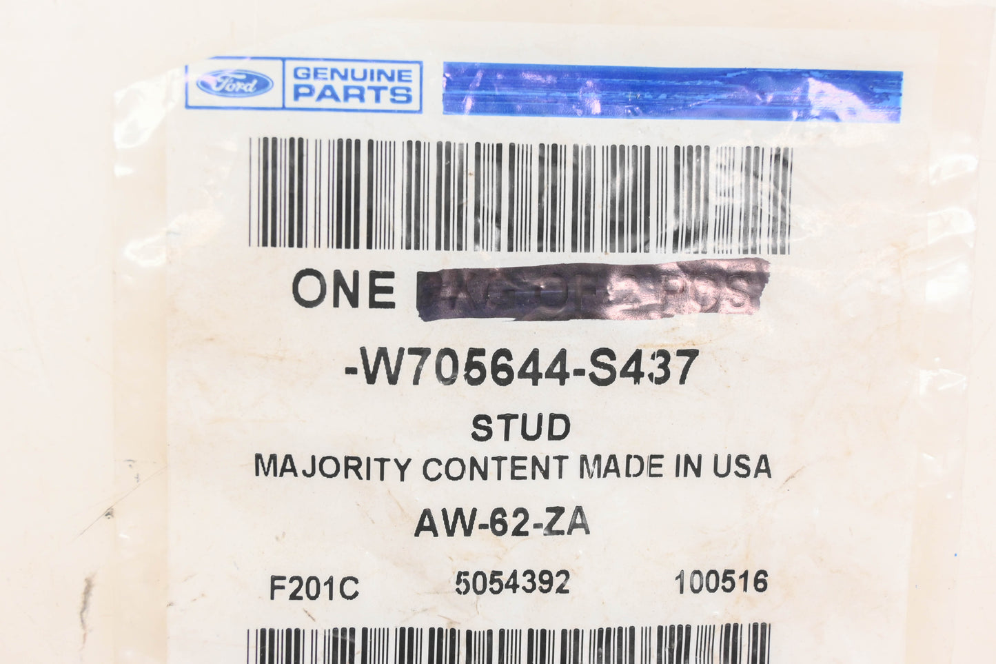 New OEM Ford W705644-S437 Stud Bolt NOS