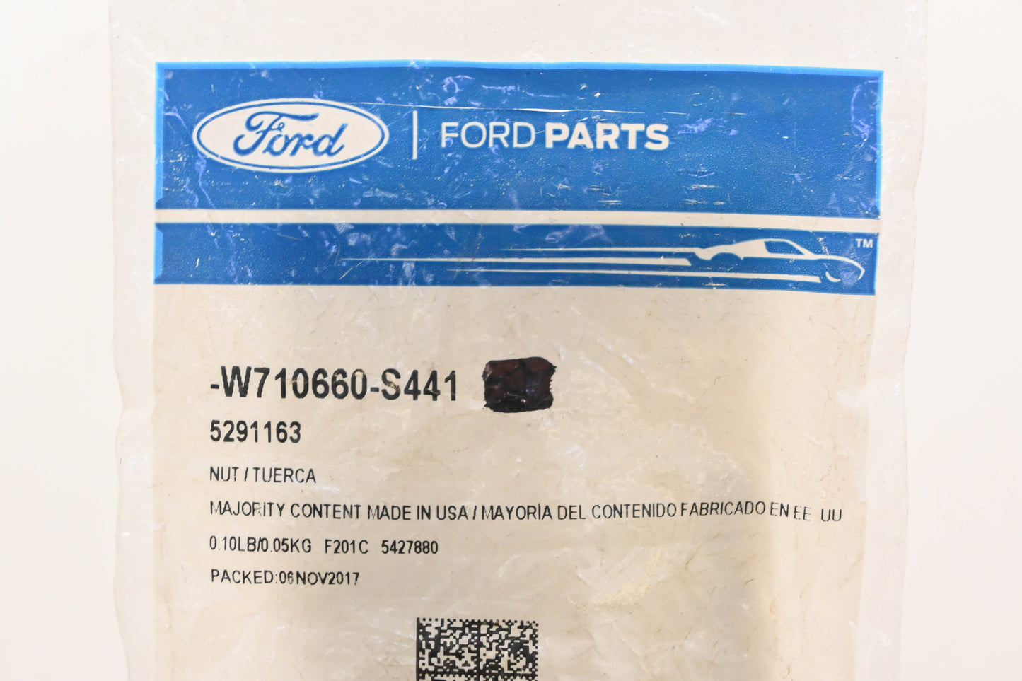 New OEM Ford W710660-S441 Upper Support Nuts Qty 2 NOS