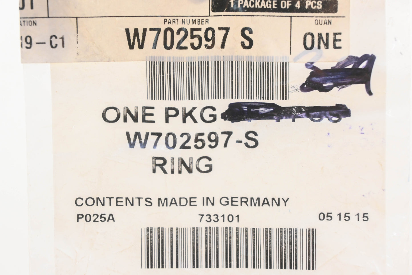 New OEM Ford W702597-S O-Rings Qty 3 NOS